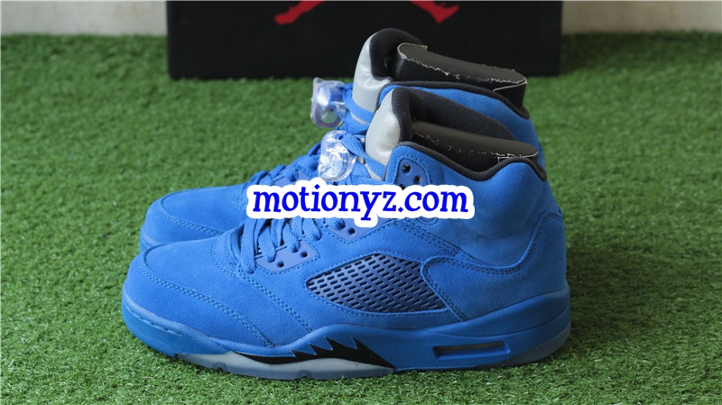 Authentic Air Jordan 5 Royal Blue Suede